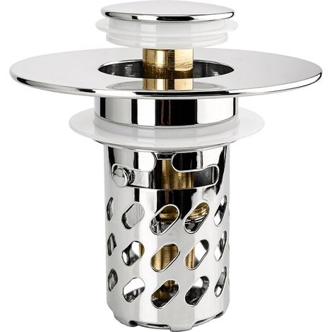 Bonde Lavabo Universel Pop-Up Salle de Bain Bouchon Evier Cuisine Filtre de Vidange Anti-Bloqué et Anti-Clogging Accélère Le pour Baignoire Cuisine Lavabo Orifice de Vidange 26-46mm (1/5)