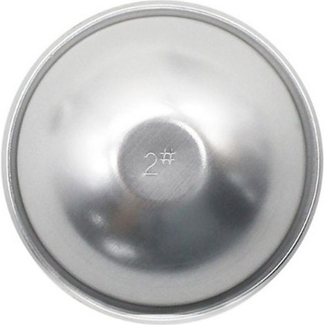 Flache, halbrunde Kuchenform aus Aluminiumlegierung, mittlere Größe, grau (1/5)