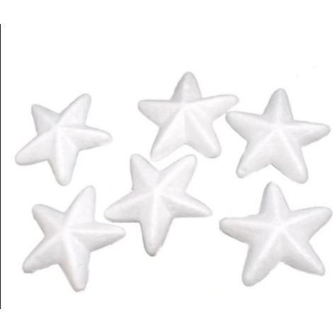 Estrellas de poliestireno (6 unidades, 7,5 cm)  AS-580