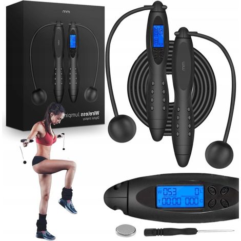 Kabelloses Springseil mit elektronischem Zähler für Fitnessboxen
