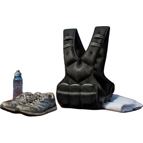 Gilet Lesté, Poids Ajustable, Bande Réfléchissante de Sécurité, vert armée (1/2)
