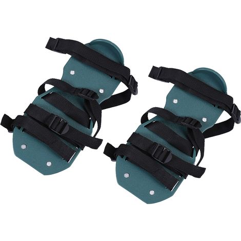 Eosnow 1 Paar Rasenbelüfter-Sandalen, robuste Gras-Spikes-Schuhe mit Schnalle, Gartengerät (4 Riemen).