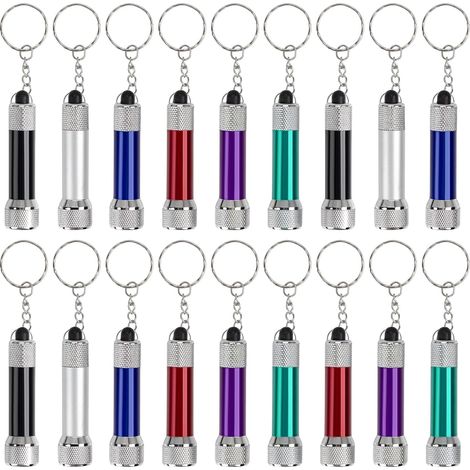 Mini-Taschenlampe mit 18 LEDs – Schlüsselanhänger – Aluminium – Extrem hell – Wasserdicht – Für Camping, Wandern und Notfälle (1/5)