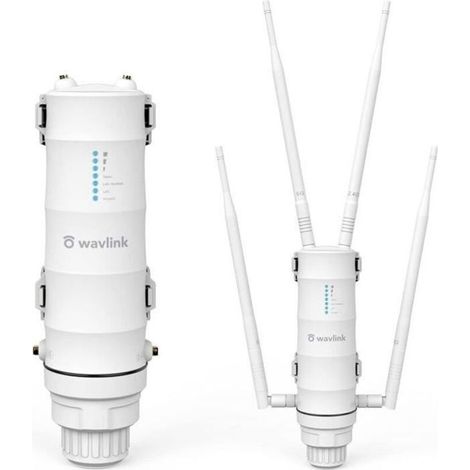 AC1200 Amplificateur WiFi/Repeteur WiFi Puissant Exterieur en Charge Poe/Dual-Band 2.4+5G/4 Antenne WiFi Longue Porte (1/4)
