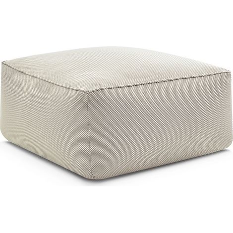 BOBOCHIC - Pouf pour canapé de jardin modulable RIVIERA tissu chiné Beige (1/5)