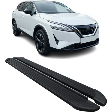 Marchepieds latéraux pédale pour Nissan Qashqai 2021-2026 Noir 2Pcs Aluminium (1/5)