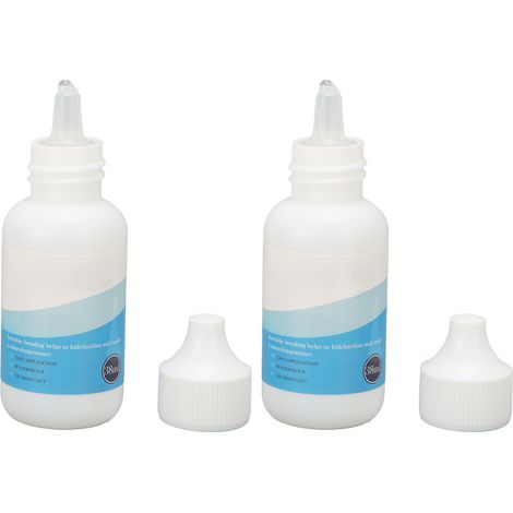 Colle à perruque waterproof 38ml x2, adhésif dentelle résistant à l'eau, fixation efficace et durable pour perruques, maintien sûr du lace, 2 pièces (1/5)