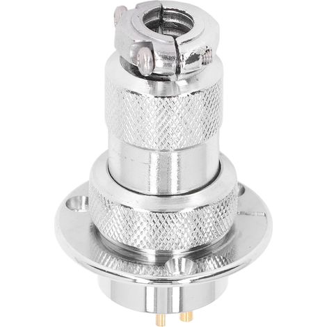 Kit de 15 connecteurs de prise aviation à bride ronde avec couvercle étanche 250 V 7ABEM25‑9Y (9 broches) (1/5)