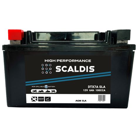 Batterie moto SCALDIS HP YTX7A-BS SLA 12V 6AH 100A (1/2)