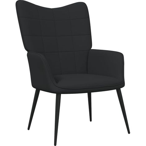 Chaise de relaxation Fauteuil de relaxation Chaise de Salon Relax Intérieur Noir Tissu VSGS756244 (1/5)