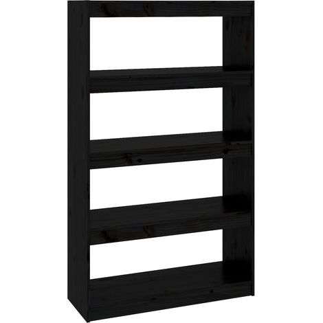 Maison Exclusive - Bücherregal/Raumteiler Schwarz 80x30x135,5 cm