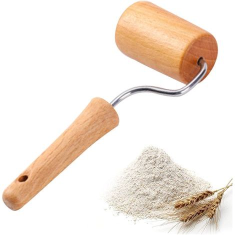 Rouleau à pâte pour coins de plaques de cuisson, pour étaler la pâte uniformément sur les bords, en bois de hêtre, accessoires de pâtisserie. (1/4)