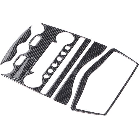 Cache-panneau de climatisation/lecteur CD en fibre de carbone, autocollant décoratif pour interrupteur de climatiseur, compatible avec 370Z Z34 2009-2020 (1/5)