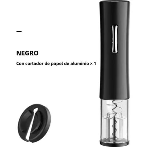Ouvre-porte électrique noir avec coupe-film et tournevis pour bouteilles de vin, accessoires de cuisine automatiques intelligents, a (1/5)