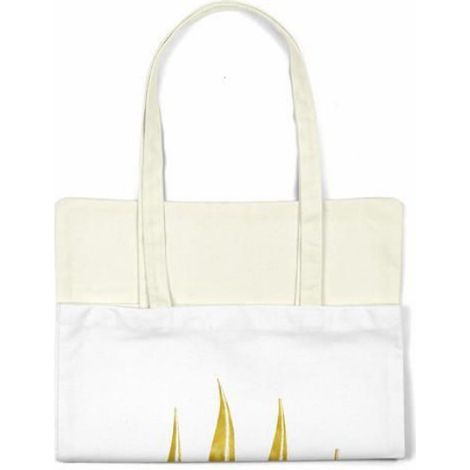 Tote bag sac shopping en coton Bonamaison 34x40 cm - anse longue, réutilisable, écologique (1/4)