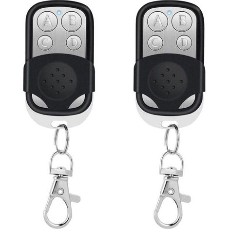 Télécommande universelle - KINZON - Compatible Marantec D302/D304/D313 - 433,92 MHz - Pack 2 - Porte‑clés coulissant (1/4)