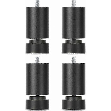 Pieds métalliques réglables à filetage M10, compatibles avec canapés, lits, tables et armoires  pieds de meubles robustes (lot de 4) noirs 6 cm (1/5)