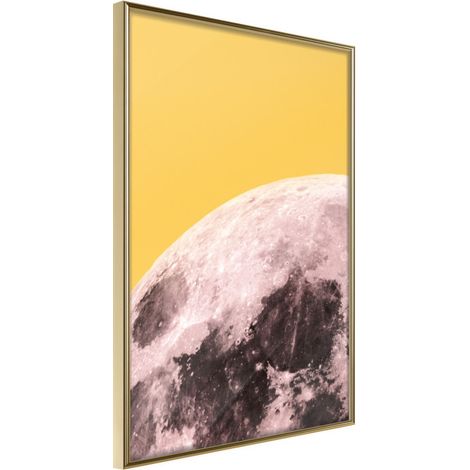Affiche Murale Encadrée "Pink Moon" 40 x 60 cm Or (1/2)