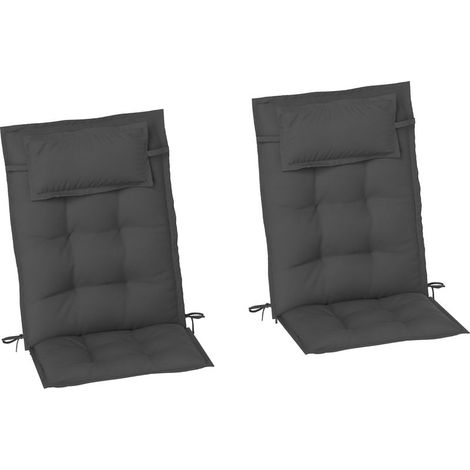 Coussin Transat - 50 x 116 x 5 cm - Imperméable - Pour Chaise De Jardin - Lot De 2 (1/5)