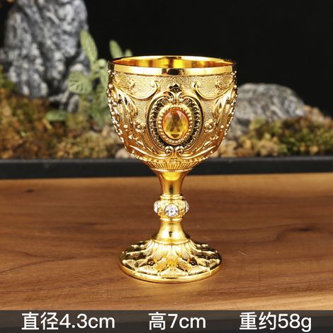 (Doré) Mini verre à vin en métal, 30 ml, verre individuel pour vin blanc (1/2)