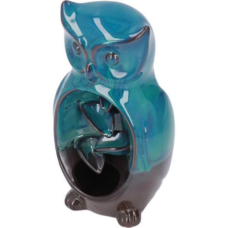 Brûleur d'Encens Hibou Céramique Artisanale Décoratif Nuit Étoilée Relaxation (1/5)