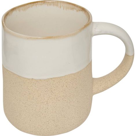 Tasse Kate weiß und beige 32cl - Atmosphera créateur d'intérieur