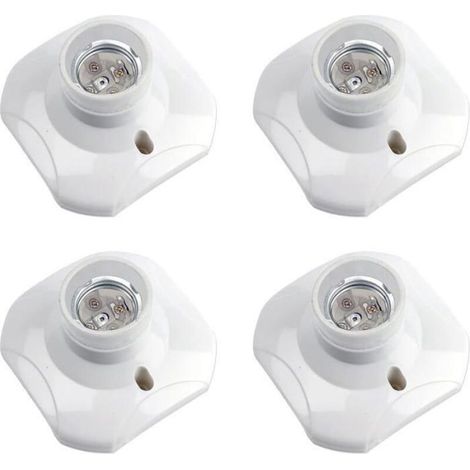 Douille d'ampoule filetée E27, AC 220 - 240V, support de douille d'ampoule LED, set de 4 (1/4)