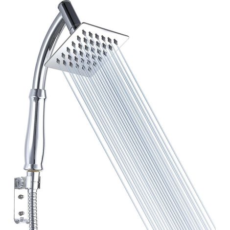 Ensemble Douche Pluie et Douchette Haute Pression Acier Inoxydable Chrome (1/5)