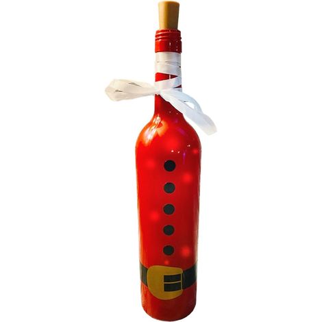Décorations de Noël pour vin, lumières décoratives pour bouteilles  de vin, bouteilles de vin lumineuses, décoration de bouteilles de vin de Noël, bouteilles de vin décoratives avec lumières, (1/5)