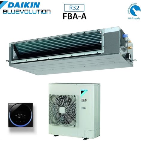 daikin bluevolution climatiseur ducted medium head 36000 btu fba100a + azas100my1 triphasé r-32 wi-fi commande filaire en option noir brc1h519k / brc1h52k