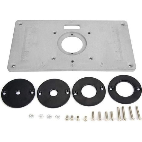 Plat d'Insertion de Tableau de Routeur, Tableau en Aluminium de Routeur de DIY pour le Travail du Bois