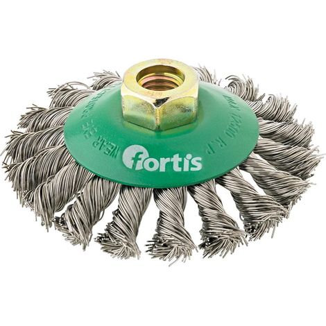 Fortis Kegelbürste Edelstahl 100 mm gezopft (1/4)
