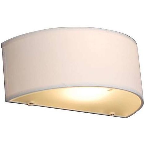 Qazqa – Applique murale Drum crème – 1 lumière E27 – Longueur 300 mm – IP20 pour éclairage intérieur – Salon et chambre (1/4)