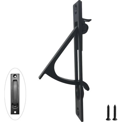 Einziehbarer Schiebetürgriff, 10 cm, verdeckte Kantengriffe, flächenbündig (1, Schwarz) (1/5)