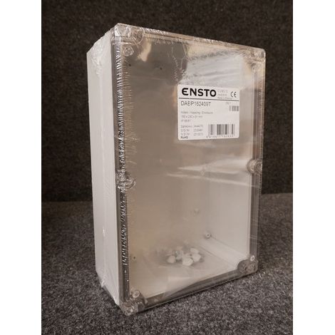 Mini coffret ABS 160x240x91mm avec couvercle transparent étanche IP67 IK08 CUBO D ENSTO