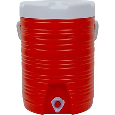 Thermos Borraccia Termica rosso 9 Litri con Rubinetto e Maniglia Contenitore Frigo Acqua in Plastica Bocca Larga con Tappo e Contenitore Porta ghiaccio riempimento comodo Dispenser Termico Portatile
