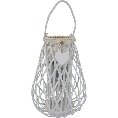 Lanterna Lauriane   in Vimini Bianco (1/2)