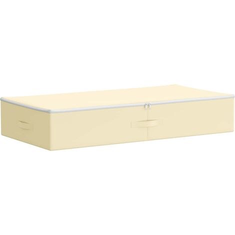 vidaXL Boîte de rangement Tissu intissé 90 x 48 x 15 cm 64,8 L Crème