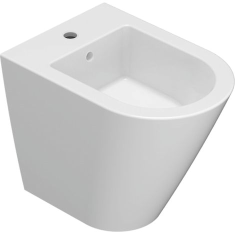 Bidet sur pied en céramique 52x36 cm Globo Forty3 FO010BI Blanc - Céramique (1/4)
