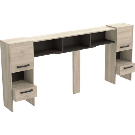 Cabecero Dormitorio Principal Watson color Roble Kronberg y roble Waterford Habitación Matrimonio Doble 135/140/150 cm (1/5)