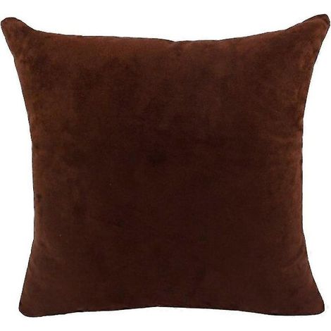 Housse de coussin en velours double face - 45 x 45 cm / 60 x 60 cm - Blanc-Chocolate-45x45cm (1/5)