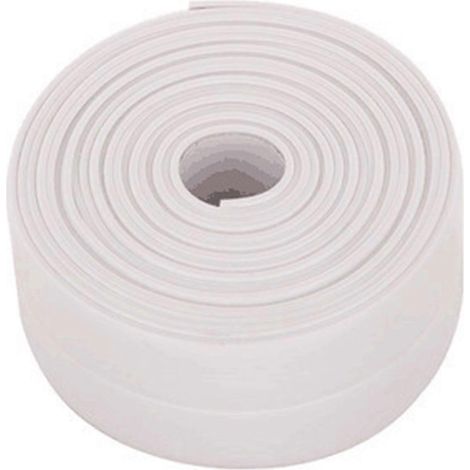 Ruban d'étanchéité en PVC imperméable et auto-adhésif pour cuisine, toilettes, salle de bain, baignoire et lavabo. (1/5)