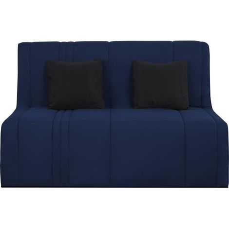 Canapé convertible BZ SIMMONS EVASION 2 places Bleu marine Matelas 188x138 cm 13 cm (1/5)