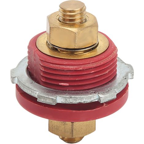 Connecteur de borne de batterie 3/8in à travers le goujon 250A poste de chargeur de batterie pour voiture RV bateau Yacht rouge (positif) (1/5)