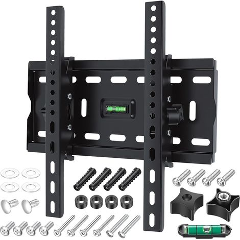 Support Mural TV Orientable, Support Television Mural 15 Pouces à 55 Pouces, Bras Television Inclinable pour Plats et Incurvés, VESA Max. 300 x 300 mm, Vis Accessoires (1/5)