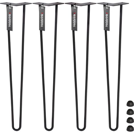 HOLZBRINK Pied de Table en Acier Hairpin Triple Barre 12 mm, Hauteur: 72 cm, Gris Anthracite, 1 pcs, HLT-13A-72-7016