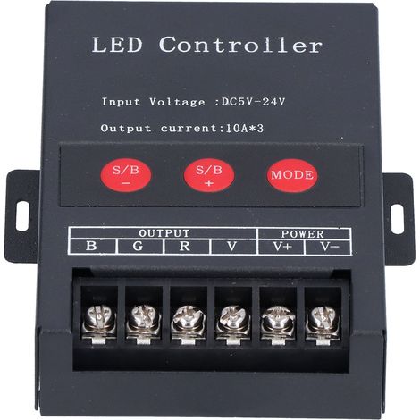Contrôleur numérique LED RGB PWM pour projets de rubans LED couleur avec télécommande 5V-12V-24V (1/5)