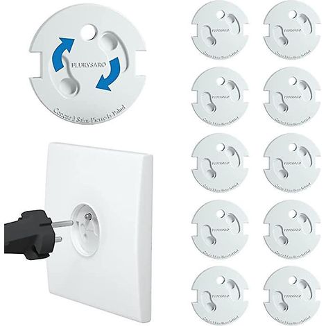 (10) Cache Prise Bb - Rvolutionnaire Protections Lectrique Proprise: Mcanisme Tournant (sans Adhsif Ni Clef) Pour La Scurit Enfant Domestique, Co (1/5)