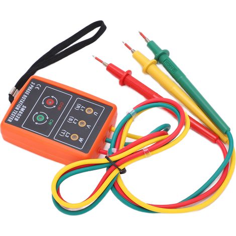 SM852B Wechselstrom-Phasenfolgemesser, 3-Phasen-Drehfolgeprüfer mit LED-Anzeige, Detektor 60 V 600 V (1/5)