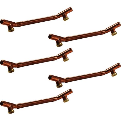 Lot de 5 Poignées élégantes en Cuivre - Entraxe 160 mm - Ø12 - Arcanaute (1/3)
